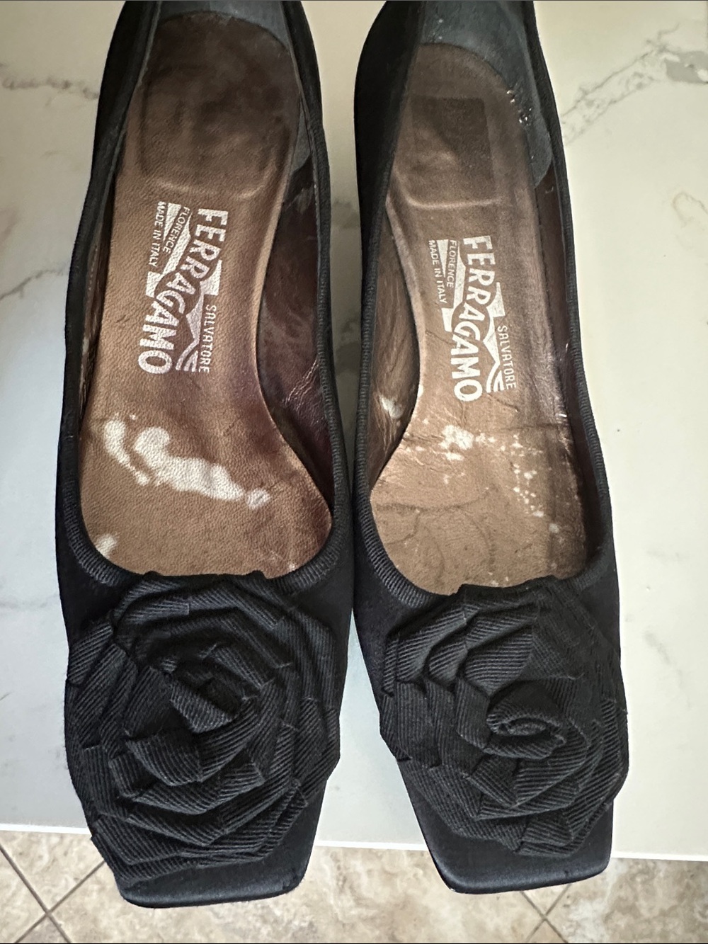 Vintage Salvatore Ferragamo Florentine Black Pumps Women’s 7.5B Made in Italy